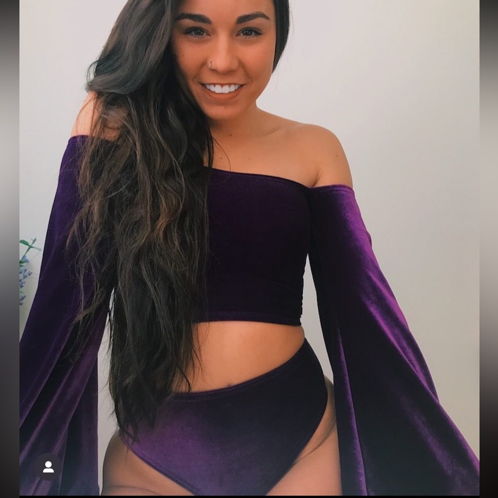 Eat Sleep Rave purple velvet swing set size XS for raves or festivals
